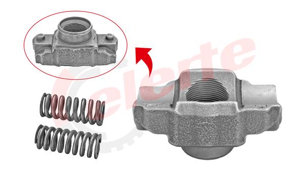Mostek zacisku i sprężyny
